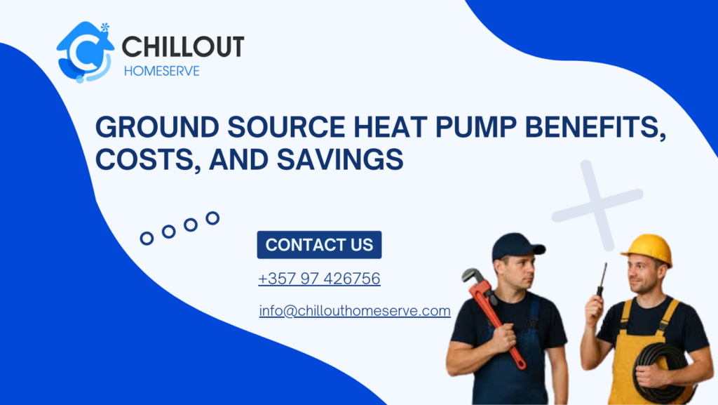 Ground Source Heat Pump loop installation in backyard