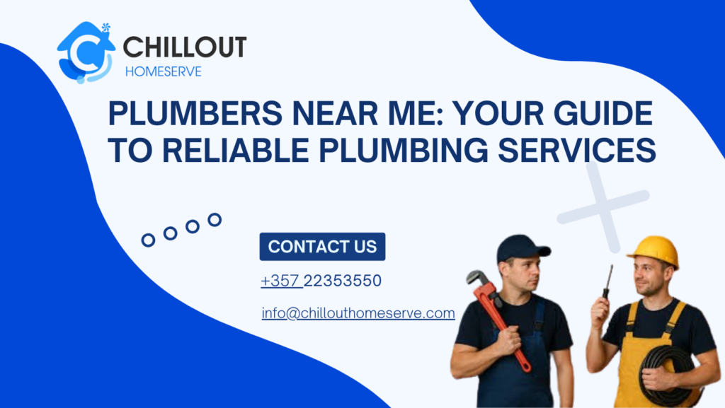Professional plumber repairing pipes and HVAC technician servicing system in Protaras home.