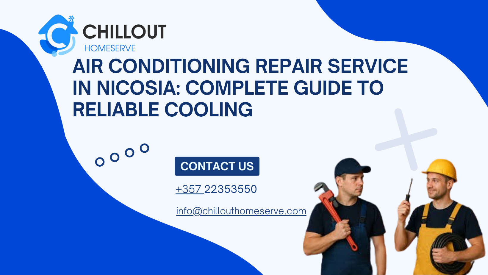 Technician repairing air conditioning unit in Nicosia home ensuring efficient cooling system repair