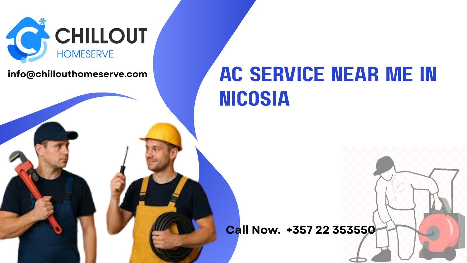 AC service near me in Nicosia Technician carrying out air conditioning maintenance