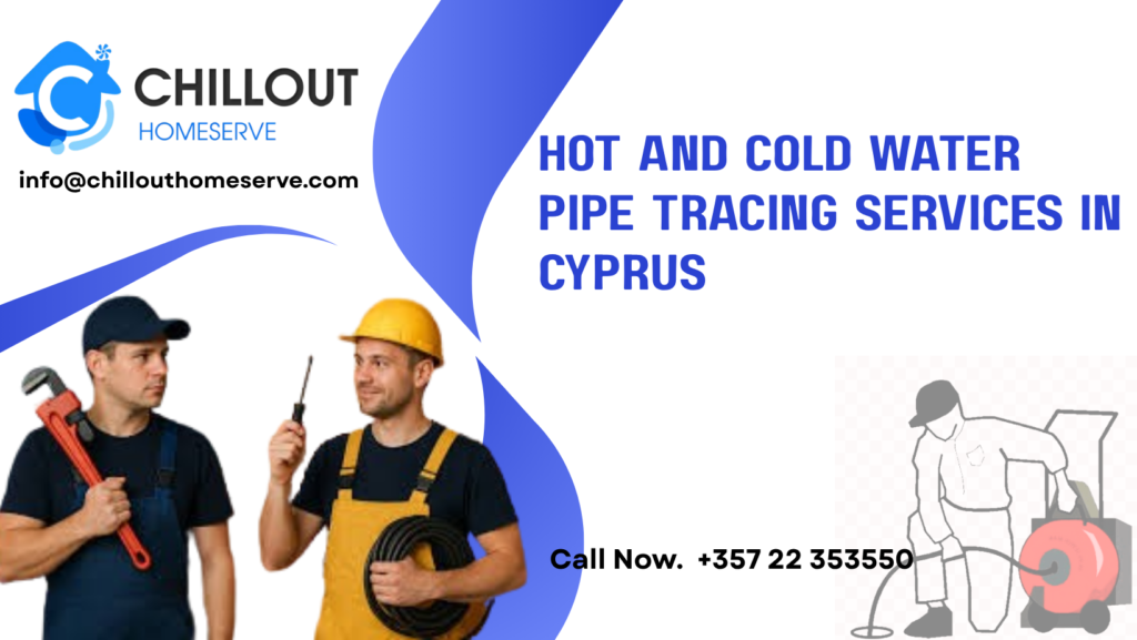 Hot and Cold Water Pipe Tracing inside a residential property in Cyprus.